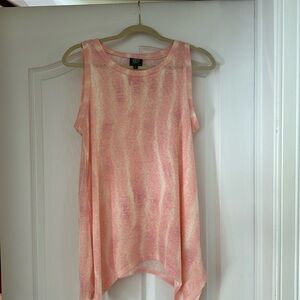Bobeau beautiful peach tie dye sweater tunic